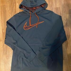 Nike Therma-Fit Black and Orange Hoodie